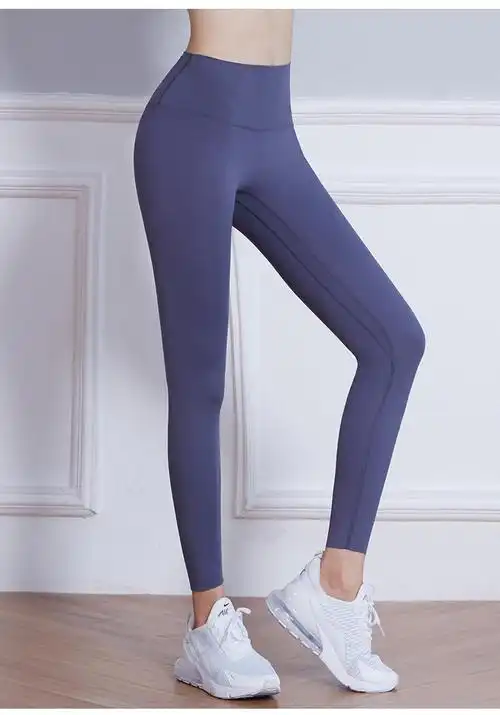 精选直发健身裤女高腰提臀弹力紧身蜜桃跑步运动裤无痕九分瑜伽裤卡尼