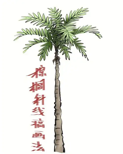 景观手绘画树棕榈科线稿攻略分享附步骤