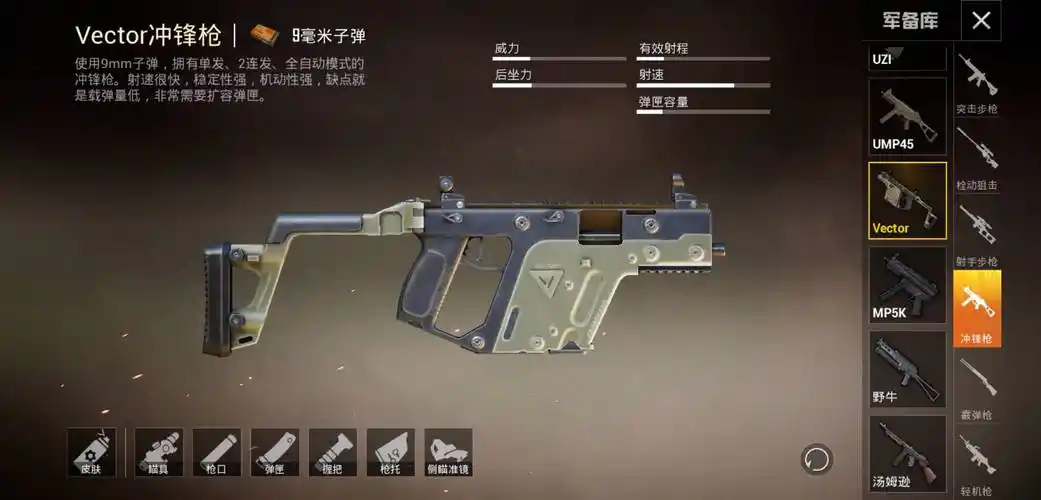 3我们最后带来一把冲锋枪vector冲锋枪,在大部分人手里冲锋枪只是临时