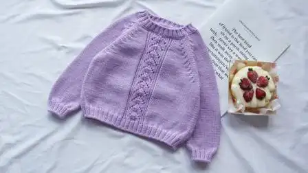 【美人鱼】2/2集鱼尾镂空花样插肩儿童毛衣乖诺诺棒针新手零基础教程