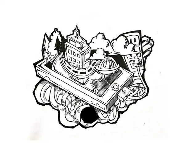 黑白单体素材创意设计