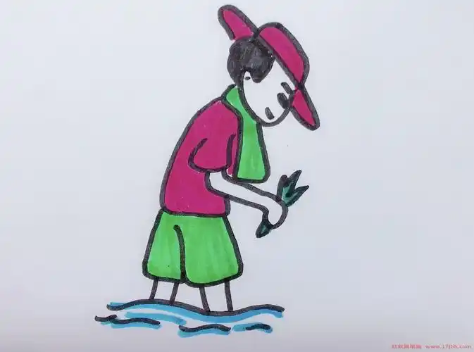 农民种田图片简笔画农民怎么画简单