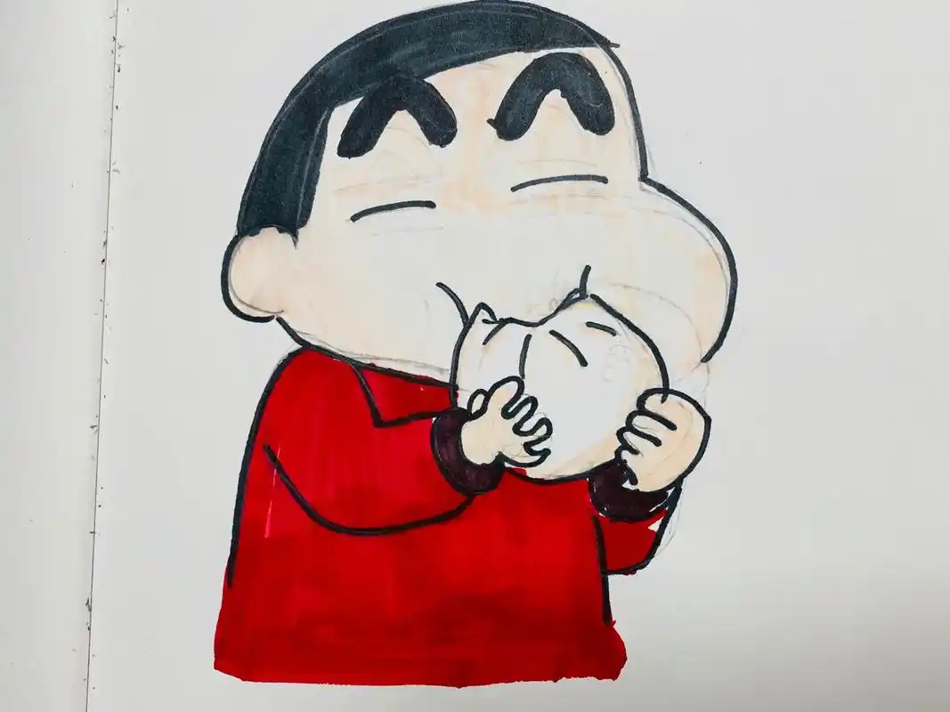 蜡笔小新系列 #童心童画 #动漫人物绘画 - 抖音