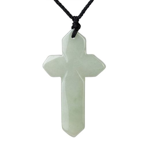 钰达翡翠十字架吊坠天然玉石平安十字架项链 a货翡翠真玉挂件 cwu