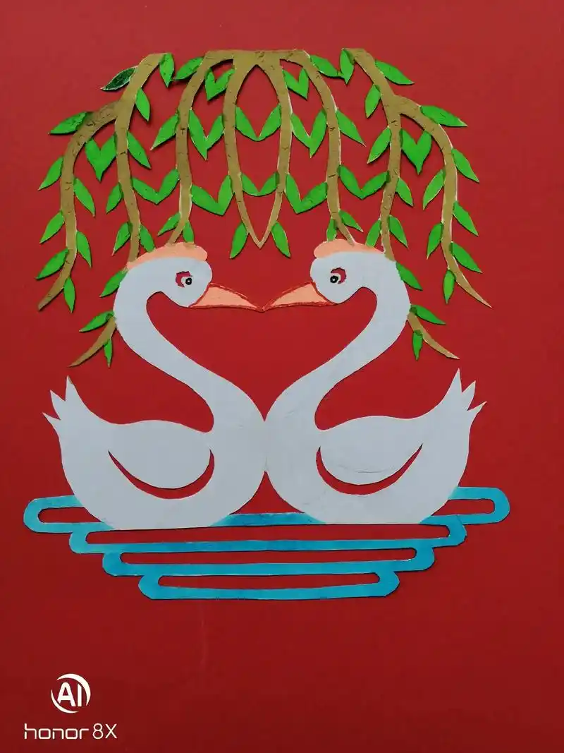 我的彩色剪纸画# - 抖音