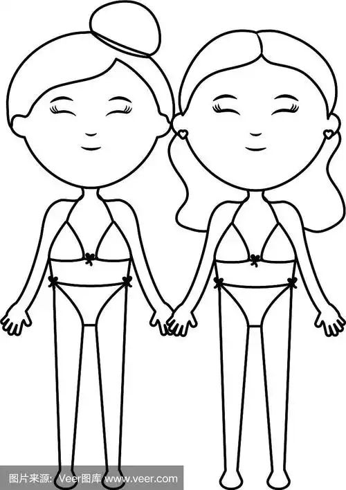 美女配泳装人物