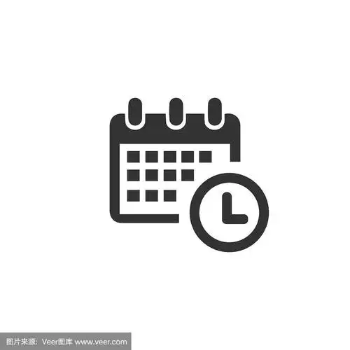 扁平日历符号图标.孤立的矢量图.