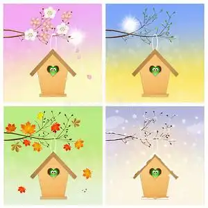 四季卡通封面屏幕截图