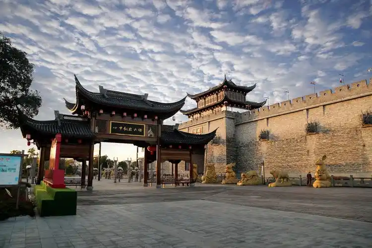 宁波奉化萧王街道滕头村风光