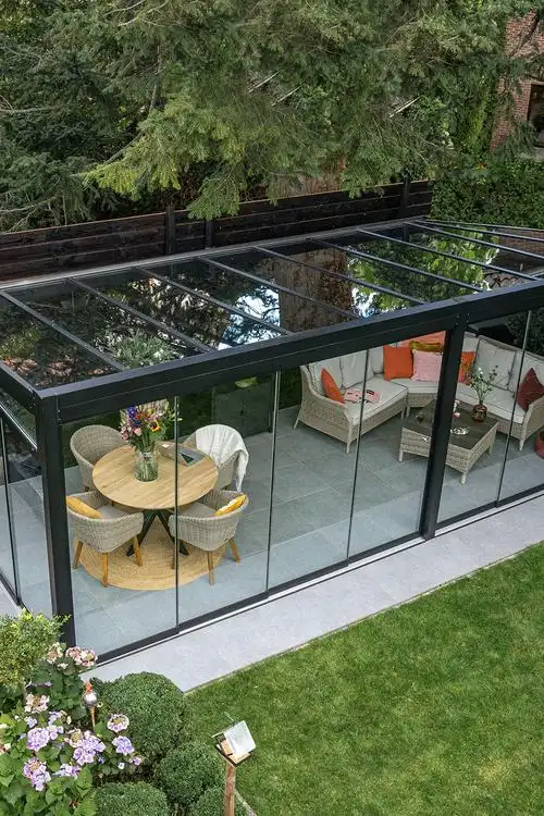 阳光房合集:玻璃房解决了业主对花园庭院担心的问题,好看又实用