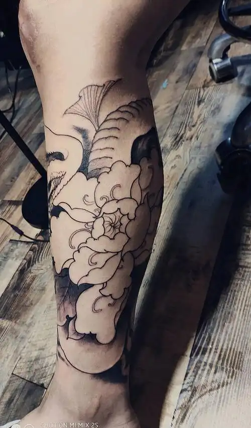 包小腿纹身图片