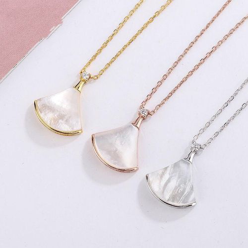 裙子项链女气质奢华白贝母正品ins网红同款不掉色s925银