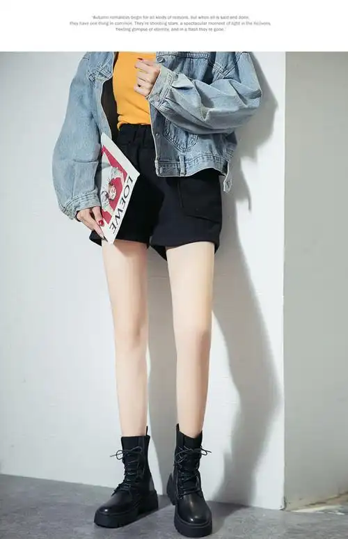 休闲鞋靴女2019英伦新款马丁韩版秋冬风短靴百搭潮ins漆皮粗跟靴