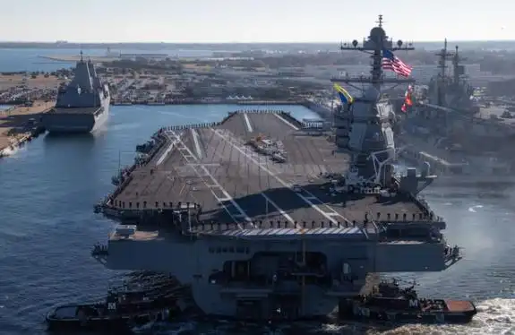 福特号完成首次作战部署返回诺福克