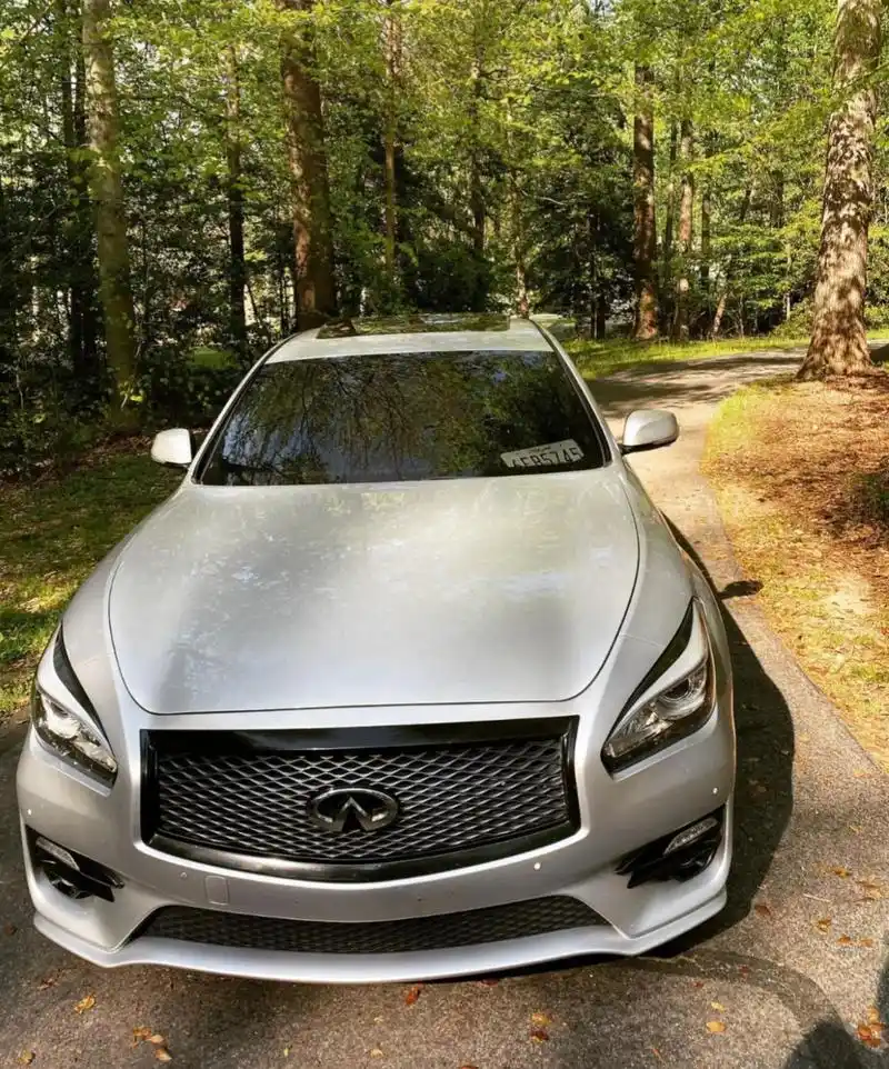 英菲尼迪q70 汽车改色 银色车贴膜 .也许潮流是种轮回 黑 - 抖音