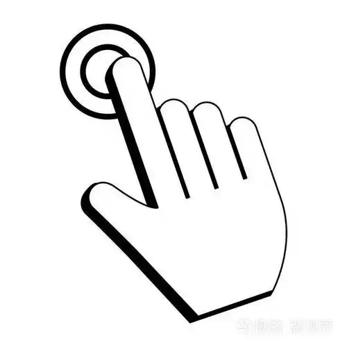 点击黑白光标触摸符号插画-正版商用图片17viyy-摄图新视界