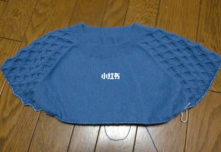 从上往下编织毛衣蓝莲花