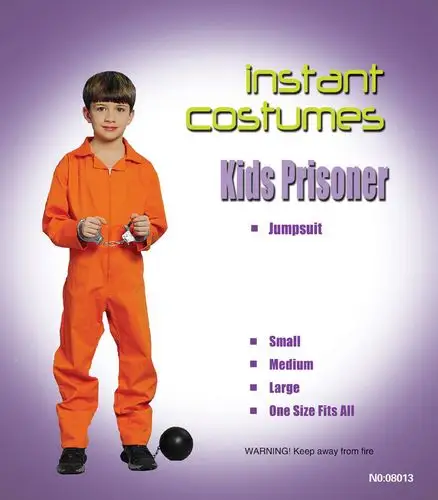 小男孩囚犯服 派对衣服 舞台装 万圣节服装 派对服装 化装舞会