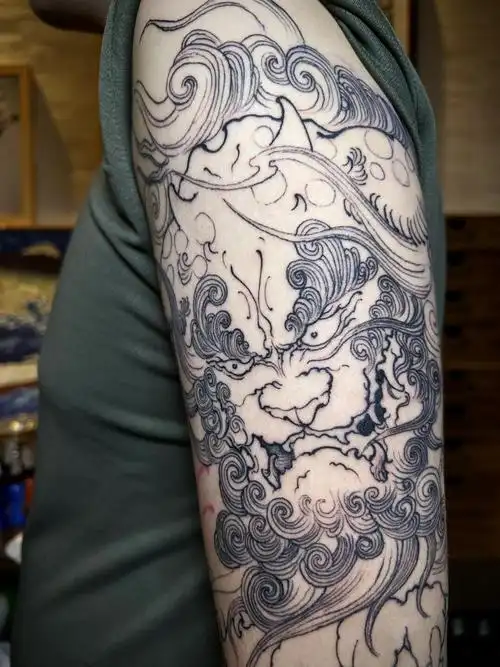 唐狮花臂一些进度