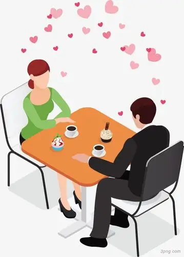 矢量情侣约会吃饭下载