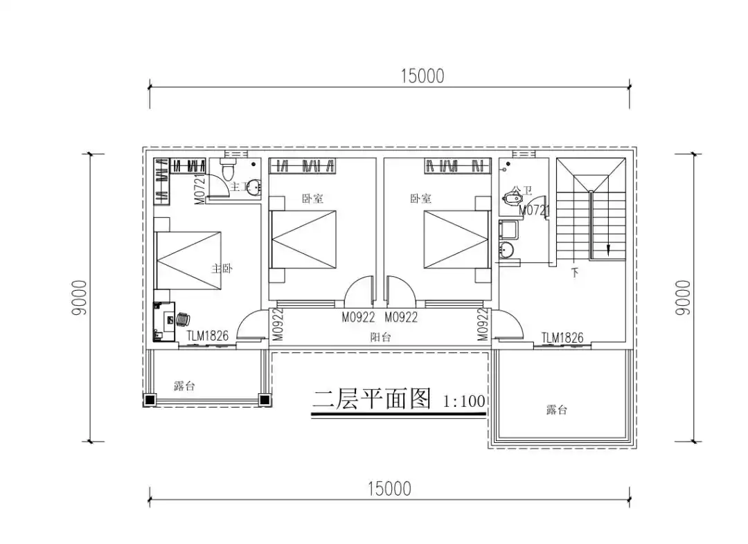 15x9二层新中式自建房设计,柴火房露台,这才是最宜居的乡村别墅