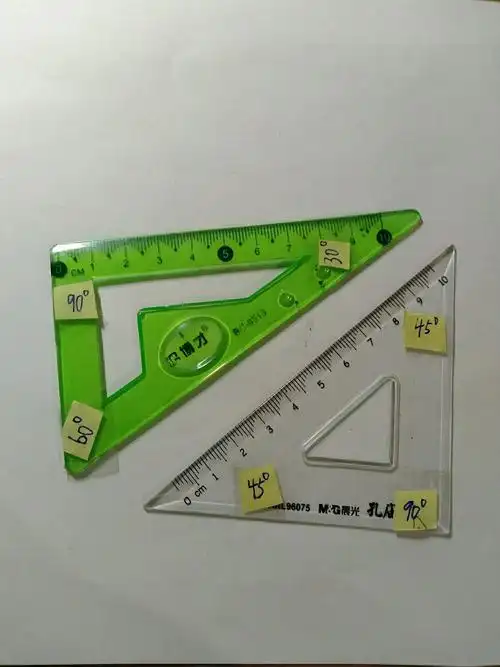 三角板各角的度数.