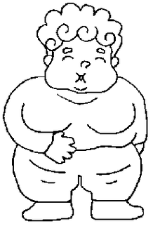 胖人下半部分简笔画