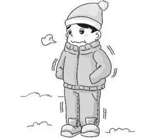 瑟瑟发抖的人简笔画