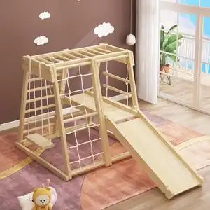 儿童室内攀爬架实木滑滑梯秋千组合幼儿园小型游乐园宝宝锻炼设备