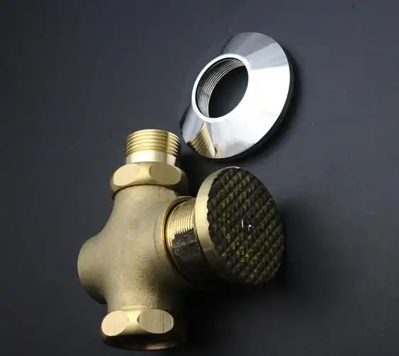 全铜手按式便器冲水暗装冲洗阀大便延时公共场所普通冲水阀