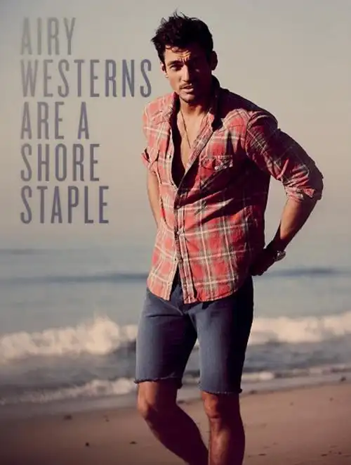 男模david gandy演绎lucky brand 2012 夏季广告大片