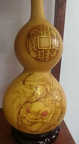 其它 金蟾招财 葫芦 写美篇  葫芦烙画与中国画虽是两个门类,但都归结