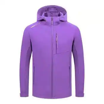 tjra连帽户外单层春秋薄款团体服工装男女运动服 女款紫色 m