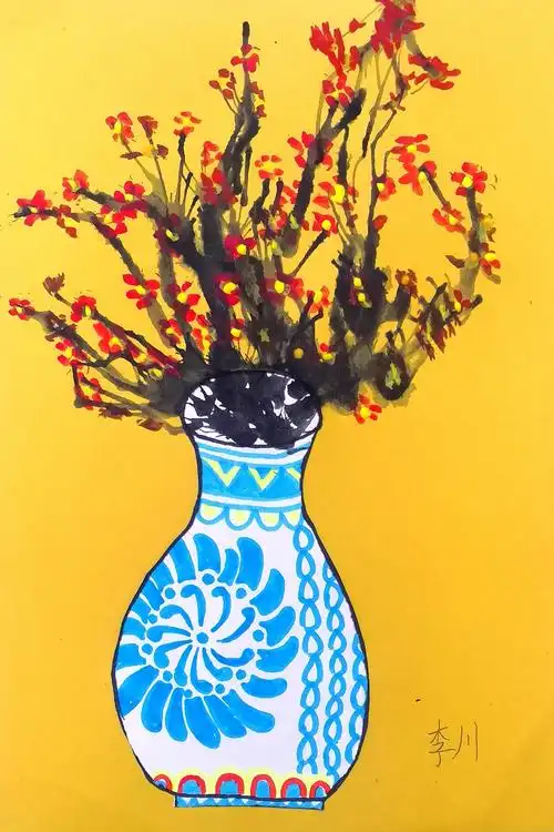 印象画室,儿童创意吹画作品欣赏