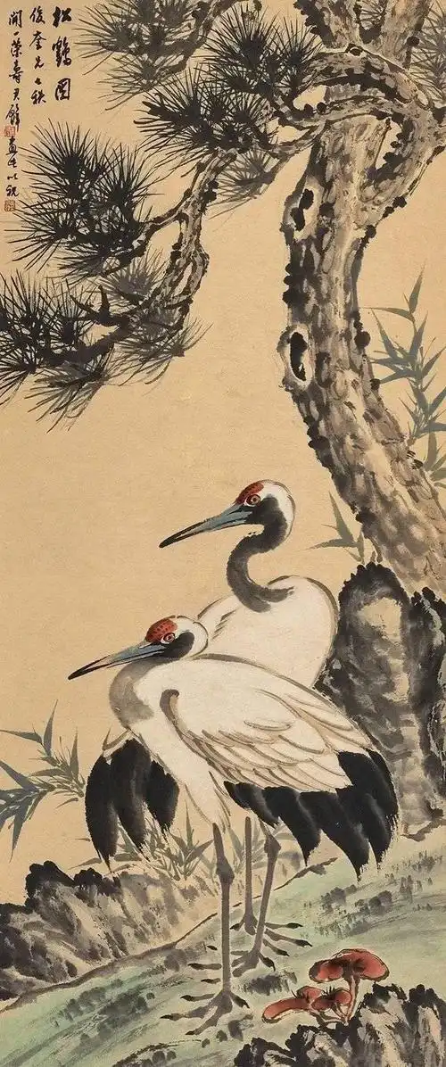 国画松鹤图片大全精品国画松鹤图