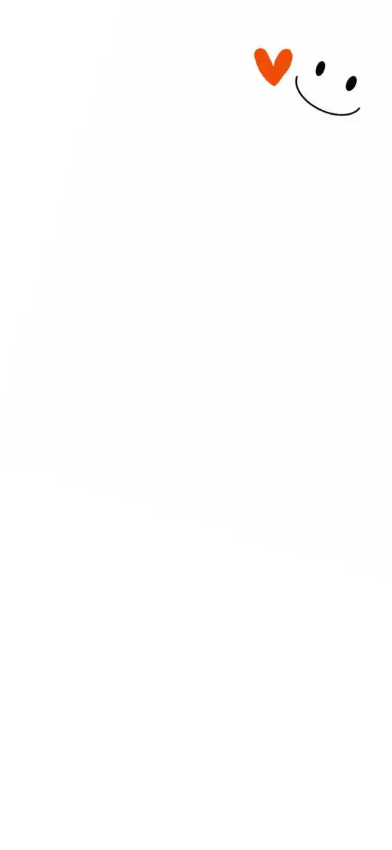 咱就问纯白爱心笑脸的壁纸有需要的吗