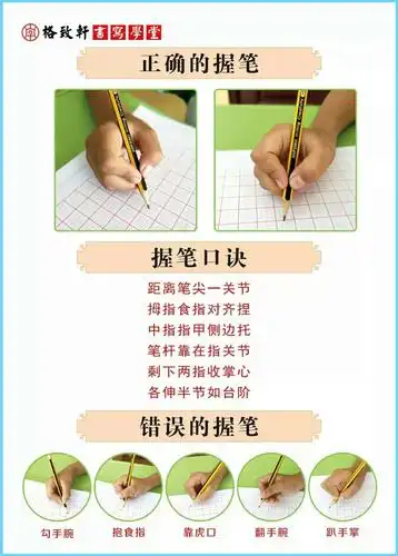 正确的握笔姿势
