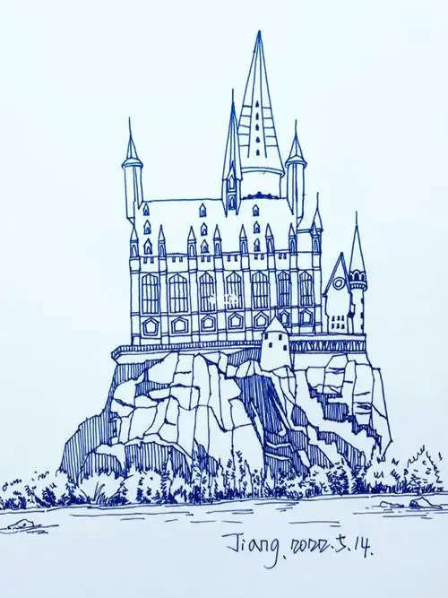 小仙女要的视频版的来啦#北京环球影城  #建筑速写  #画画