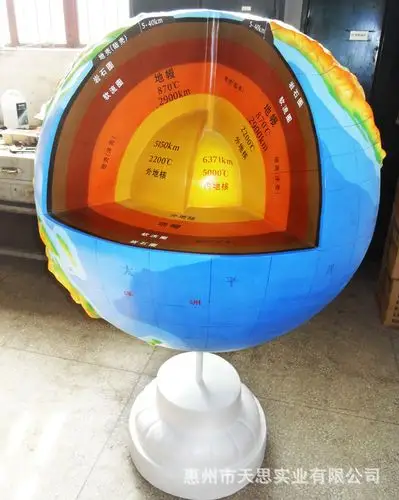 地球内部构造结构地层圈模型 超大号大型剖面地球仪地核壳特大号