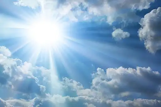 蓝天白云阳光背景素材