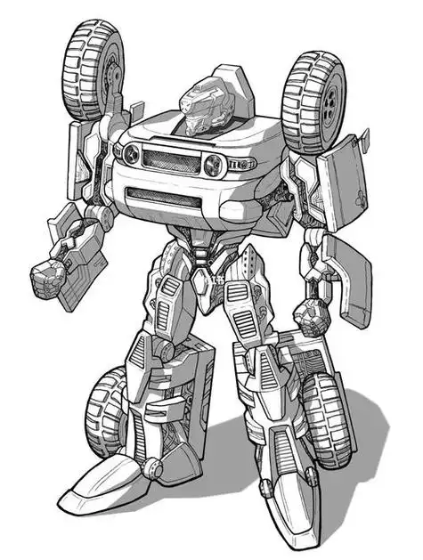 战斗机器人简笔画 战斗机器人简笔画简单又帅气_牛求艺网