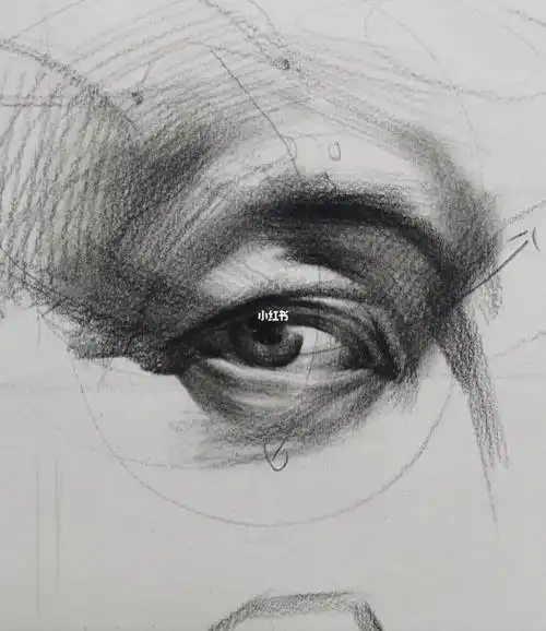素描眼睛深入刻画,简单易学#美术生的日常  #美术生集训  #美术生