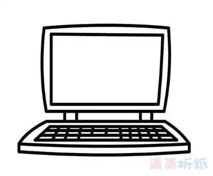 怎么画一台电脑的画法简笔画教程简单