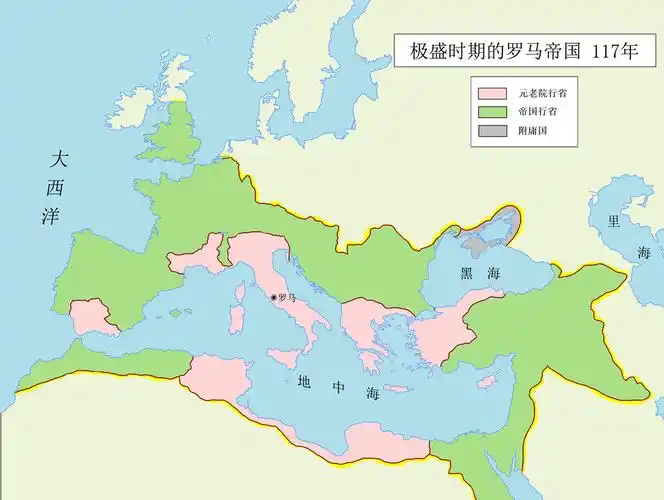 图2-4 极盛时期的罗马版图
