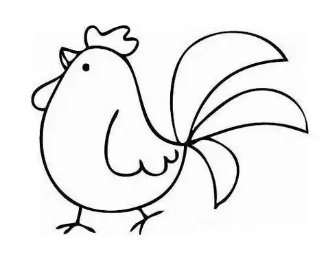 公鸡简笔画 公鸡简笔画简单