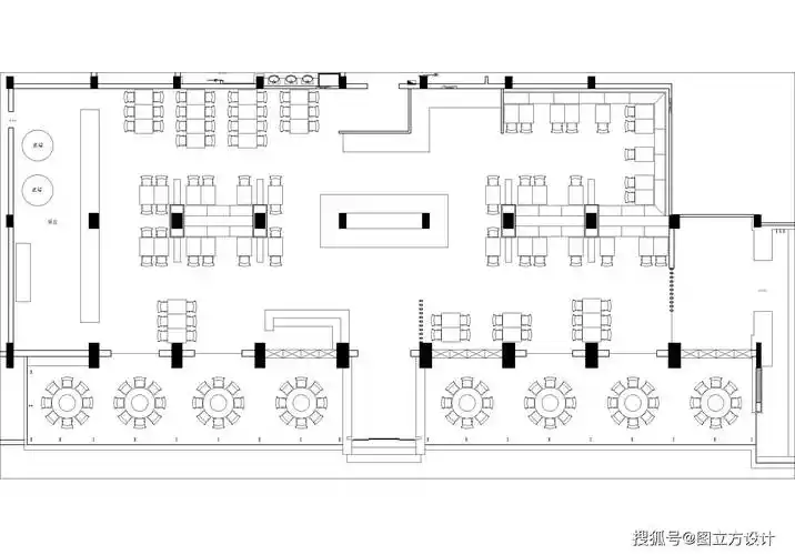 多功能餐厅设计平面图:满足多样需求的餐饮空间规划_合理的_氛围_装饰