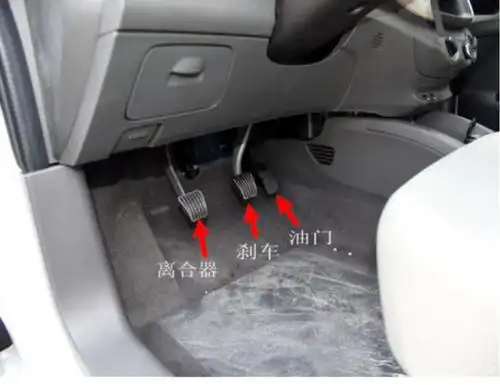 手动挡汽车脚下三个踏板分别是什么