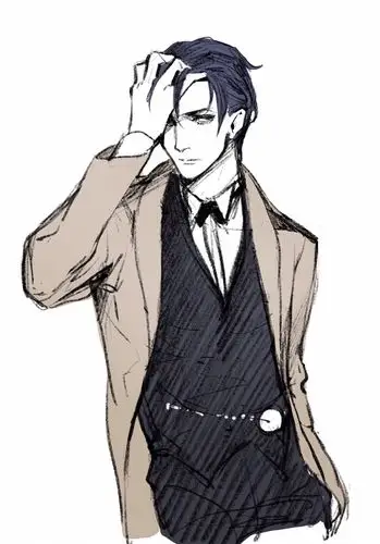 人物绘画,绅士帅气的福尔摩斯