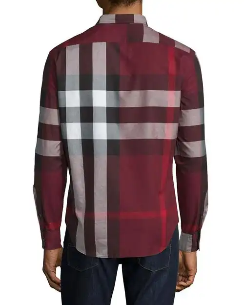 burberry brit/巴宝莉 男士时尚棉质格纹长袖衬衫 精品男装 31156343