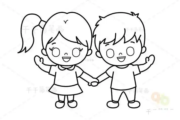 幼儿互相分享简笔画